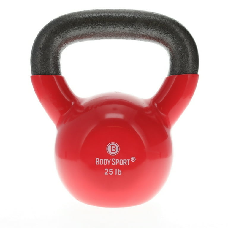 Body Sport Kettlebell with Steel Handle and Cast Iron Bell 25