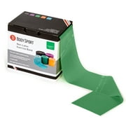 Body Sport Latex-Free Bulk-Packaged Exercise Bands, 50 yd., Heavy Medium, Green
