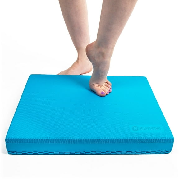 Body Sport Non-Slip Balance Pad Improve Balance & Build Strength Physical Therapy & Yoga Pad for Home & Gym 19" x 16" x 2 1/4", Blue
