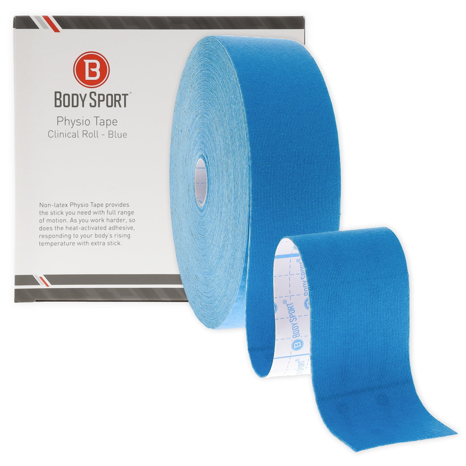 Body Sport Physio Tape, Kinesiology Tape to Support Muscles and Joints - 2-Inch  x 33.5-Yards - Blue