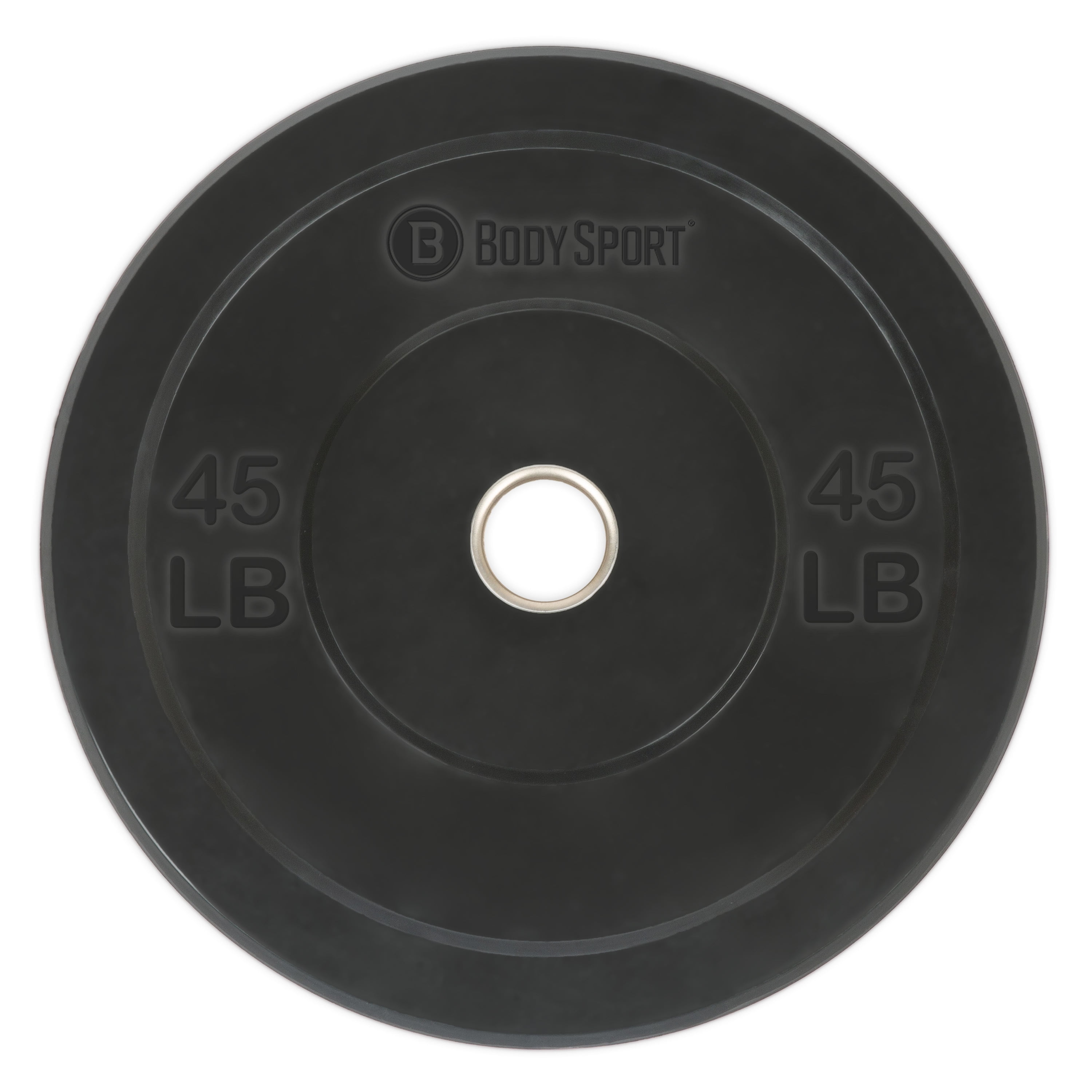 Body Sport Rubber Olympic Bumper Plates - Single Plate - 2-Inch Wide - 45 Pounds