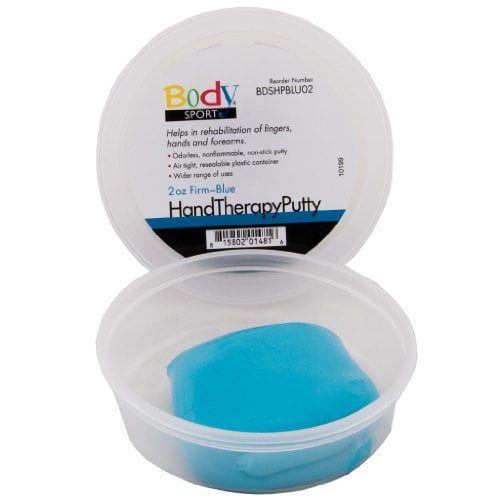Body Sport Standard Hand Therapy Putty, Blue, 2 Oz., Firm, Strengthening Therapy Putty for