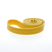 Body Sport Super Loop Band, Medium Resistance, Yellow, 41" x 2-1/2", Exercise Chart Included