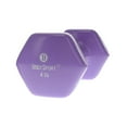 thumbnail image 1 of Body Sport Vinyl Coated Dumbbell Weight, 4 lb. (Single) - Strength Training Equipment for Home Fitness & Gym Workouts (Purple), 1 of 7