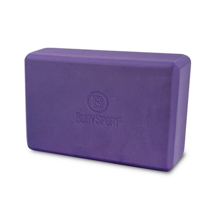 Body Sport Yoga Block, Purple, 3" x 6" x 9"