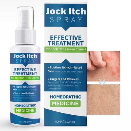 Jock Itch Spray | Antifungal Spray for Jock Itch | Soothes Itchy, Irritated Skin in Groin & Inner Thighs | Targets Ringworm & Intertrigo | Fast Absorption & Deep Penetration Relief
