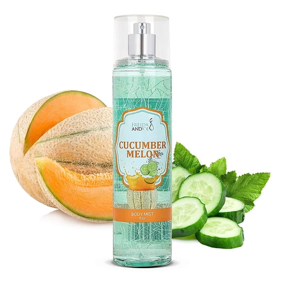 Cucumber Melon Body Mist for Women, Fresh Fine Fragrance Body Spray, Lightweight Perfume Mist, Self Care Beauty Gift