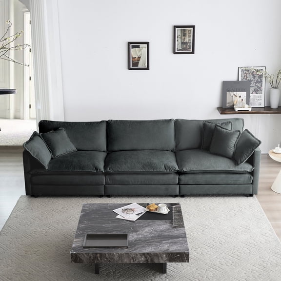 Body - Supporting Design - 3 - Seat Chenille Couch for Various Spaces, Relaxing You