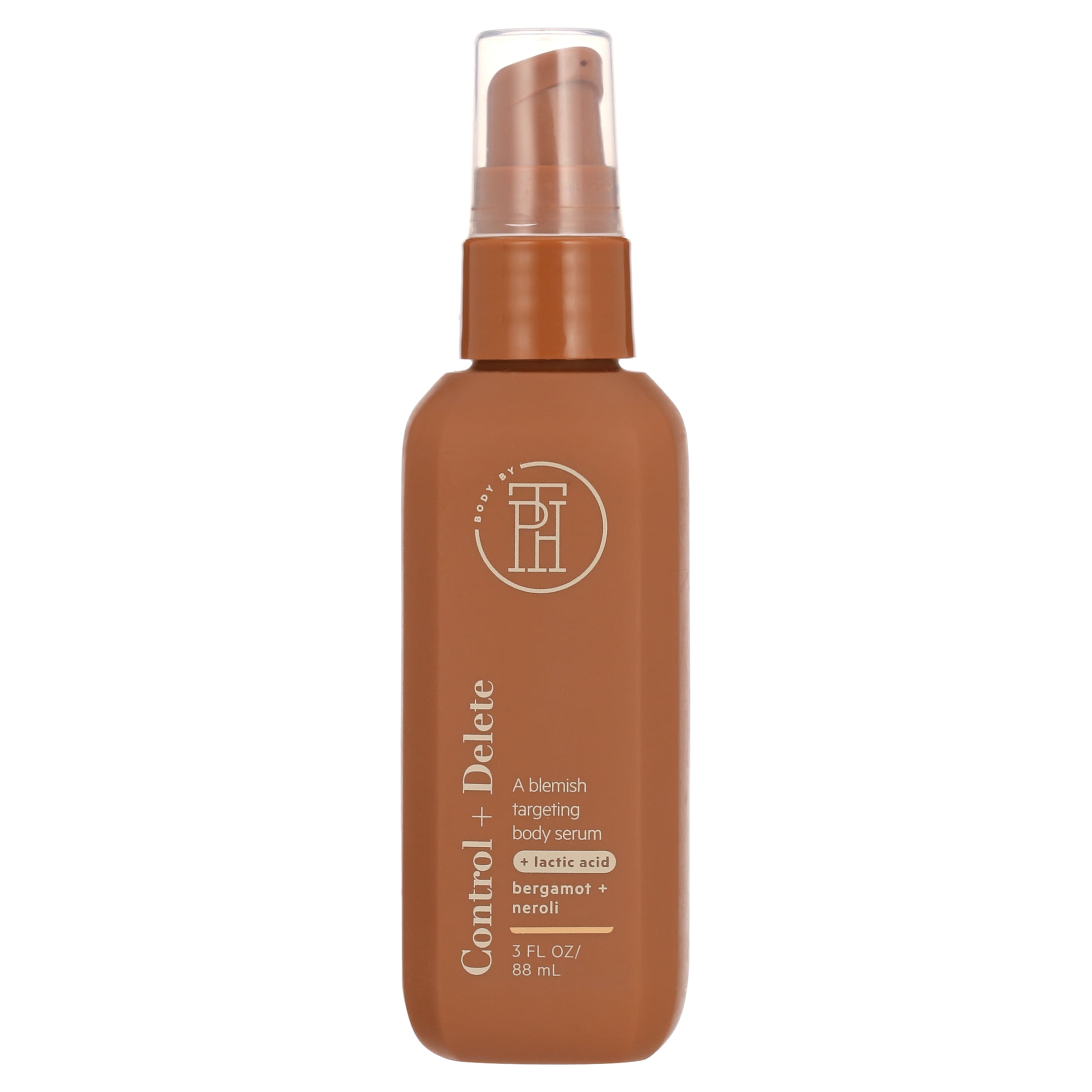 Body by TPH Control + Delete Blemish Targeting Body Serum with Lactic Acid + Kojic Acid for Discoloration + Brightening | Bergamot + Neroli Notes, 3 fl. oz