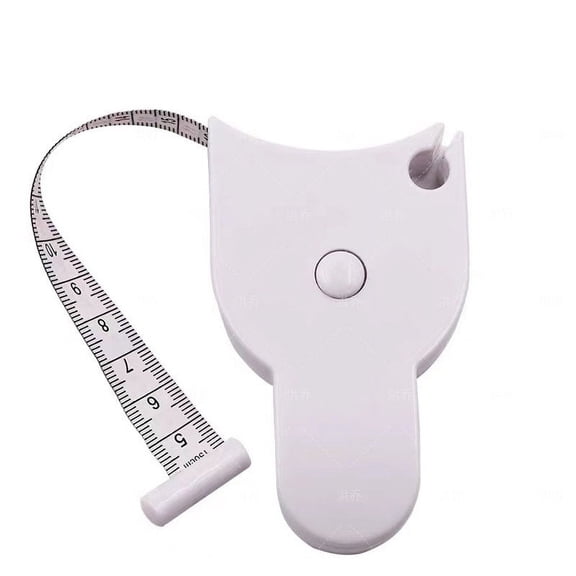 Body Tape Measures 1-Pack 1.5M (60"), Button Retractable Centimeter Side Inch, Fiberglass Tape.