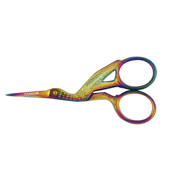 Body Toolz - 3-1/2" Titanium Stork Scissor Sharp Pointed Scissor that Cuts Right to the Tip. Trim Nails, Cuticles, Moustaches & Brows BT7005