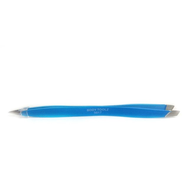 Body Toolz Neon Double End Tweezers Electric Blue BT5017