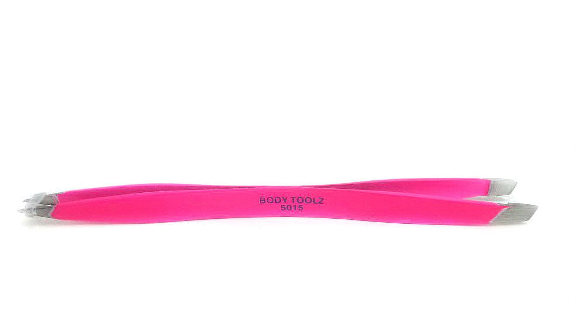 Body Toolz Neon Double End Tweezers Hot Pink BT5015