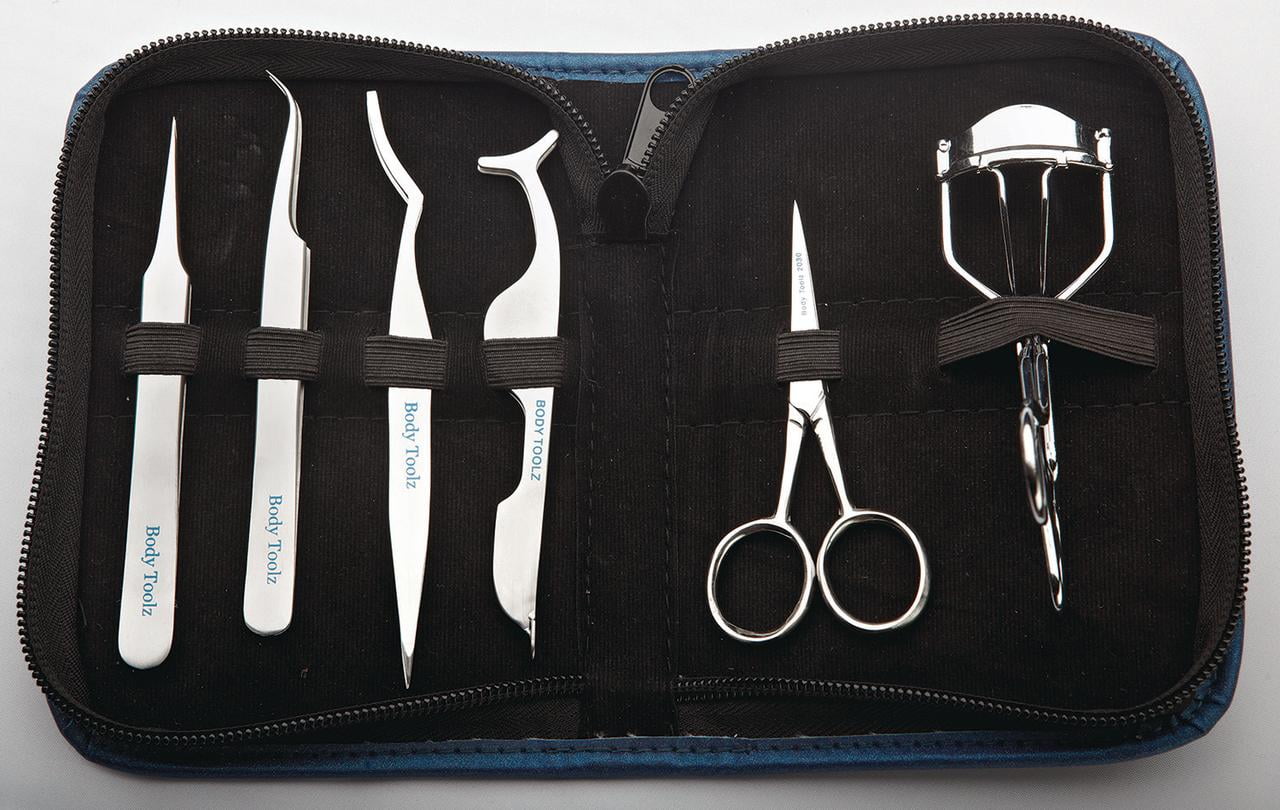 Body Toolz Professional 6-Piece False Eyelash Tool Set Apply Fake Eyelashes Like a Professional.  Trim & Shape Brows!