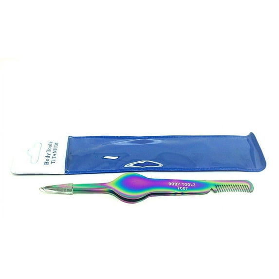 Body Toolz - Titanium Comb-N-Tweez Point BT7007