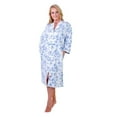 thumbnail image 1 of Body Touch Women's Floral Print Zipper Front Quilted Robe, 1 of 2