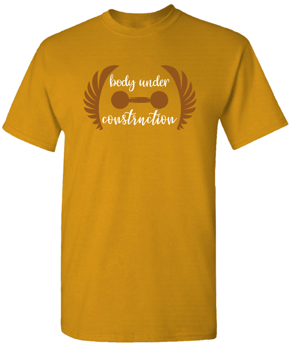 Body Under Construction Motivation TShirt Workout TShirt Gym Shirt