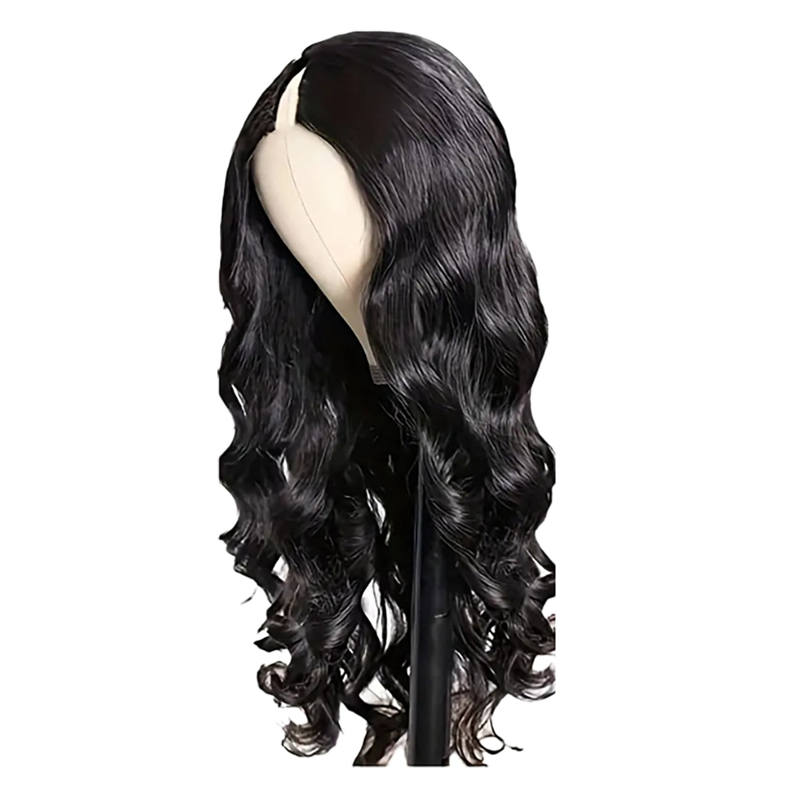Body V Part Wig Brazilian Human Hair Short Glueless Clip In Half Wig For Black Women No Sew In Beginner Friendly
