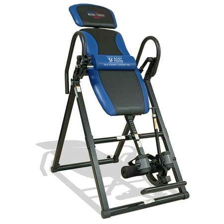 Body Vision IT 9690B Deluxe Heavy Duty Therapeutic Inversion Table 300lb Weight Capacity, Blue