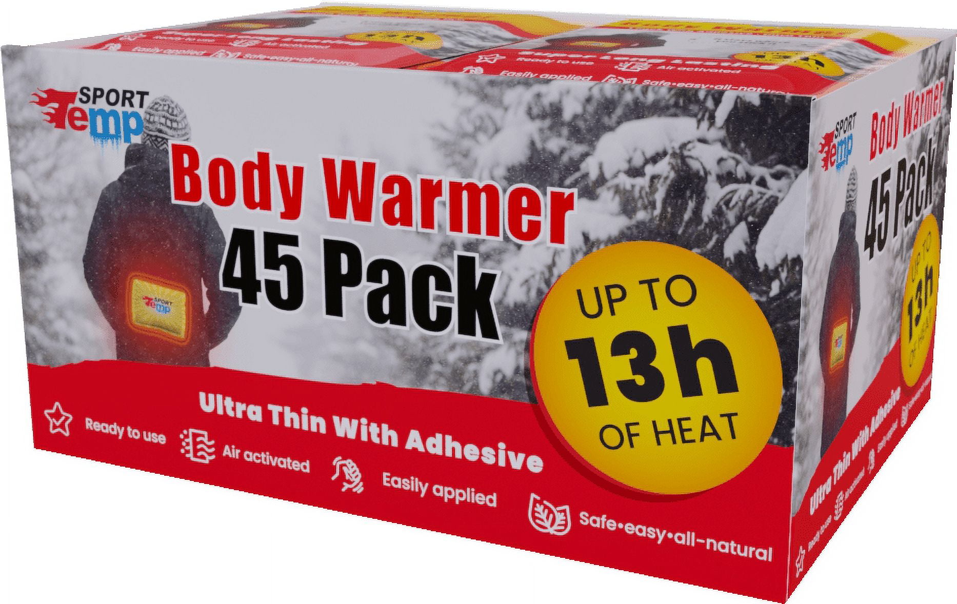 Body Warmers (45 Count) Up to 13 Hours of Heat, Easily Apply with
