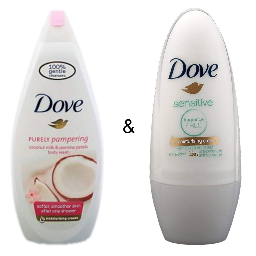 Body Wash Coconut 750 by Dove & Rollon Stick Sensitive 50ml by Dove