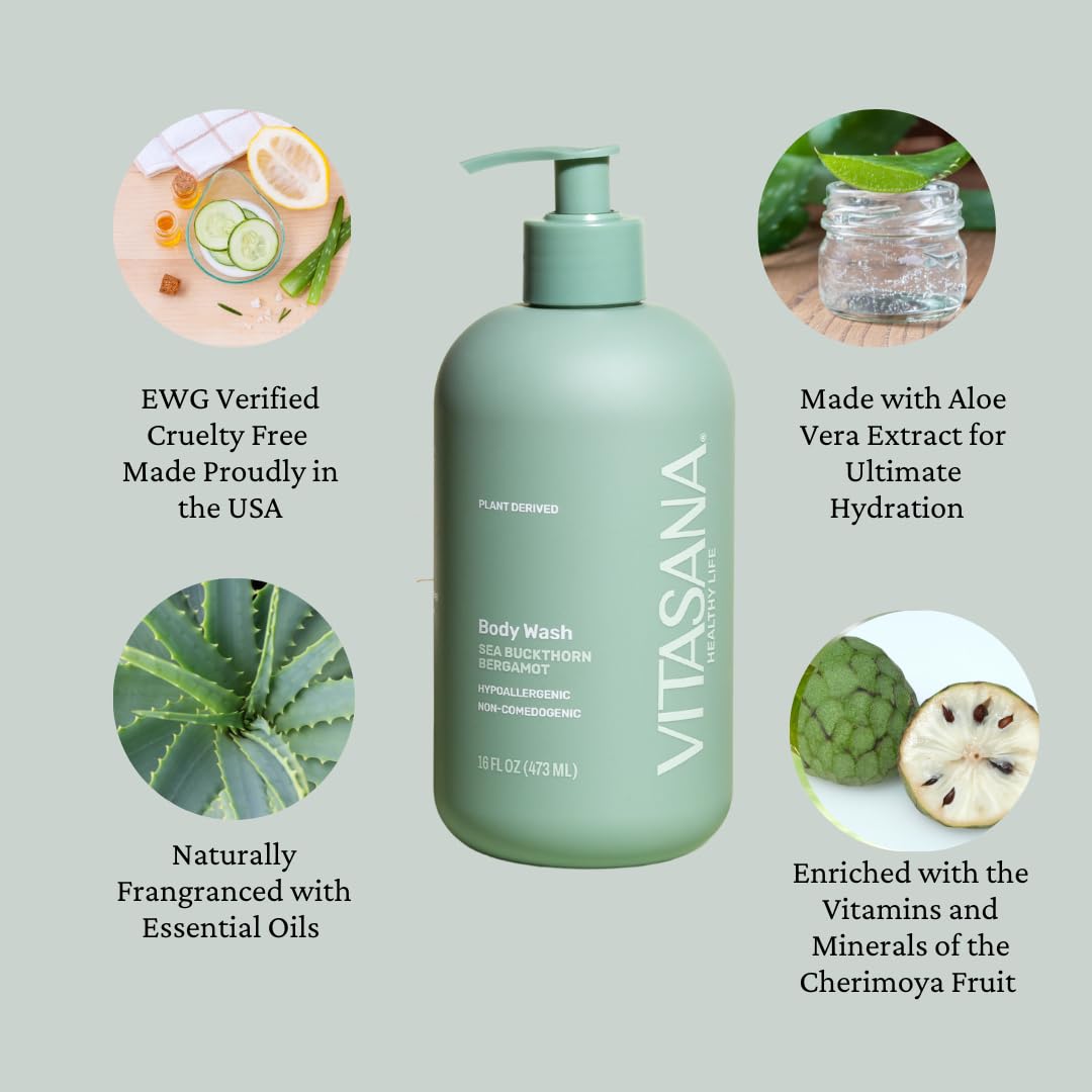 Body Wash, EWG Verified, Plant Derived, Hypoallergenic, Paraben