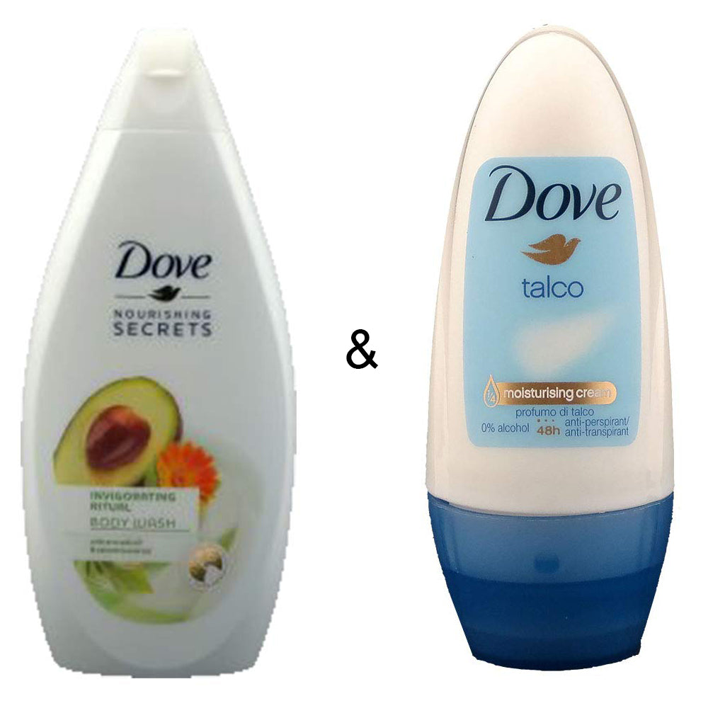 Body Wash Invigo Ritual 500 by Dove & Rollon Stick Talco 50ml by Dove