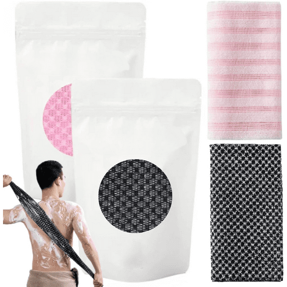 Body Wash Towel, Exfoliating Shower Towel, Bath Loofah, Exfoliating Body Scrubber for Removing Dry Skin, Reusable, Travel Friendly, Quick Drying Durable and Gentle for Sensitive Skin