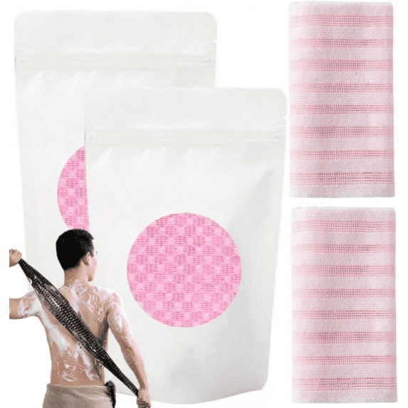 Body Wash Towel, Exfoliating Shower Towel, Bath Loofah, Exfoliating Body Scrubber for Removing Dry Skin, Reusable, Travel Friendly, Quick Drying Durable and Gentle for Sensitive Skin