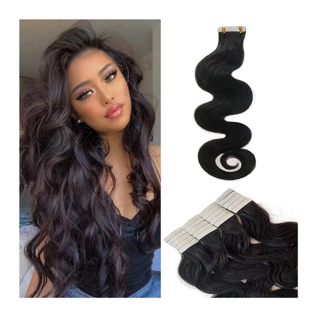 Body Wave Double Sided Tape In Hair Extensions Semi-Transparent Tape ...