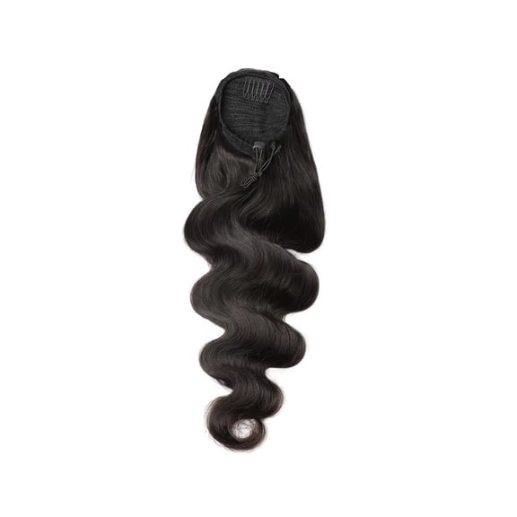 Body Wave Human Hair Ponytail Extensions for Women Clip in Drawstring Ponytail Hair Extensions
