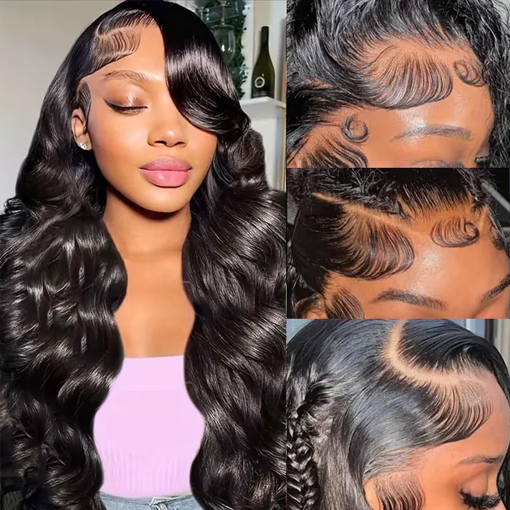 13x6 Lace Front Wig Human Hair Body Wave Glueless 180 Density 20 Inch Body Wave Lace Front Wigs Human Hair 180% Density 13x6 HD  main image 2