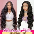 thumbnail image 1 of Body Wave Lace Front Wigs Human Hair For Women Natural Black 13x6x1 T Part Hd Transparent Lace, 1 of 10