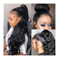 thumbnail image 1 of Body Wave Lace Wig Human Hair Wig Pre Plucked HD Lace Frontal Wig Brazilian Hair Wigs with Baby Hair Long Wave Curly Lace Closure Wig for Women, 1 of 6