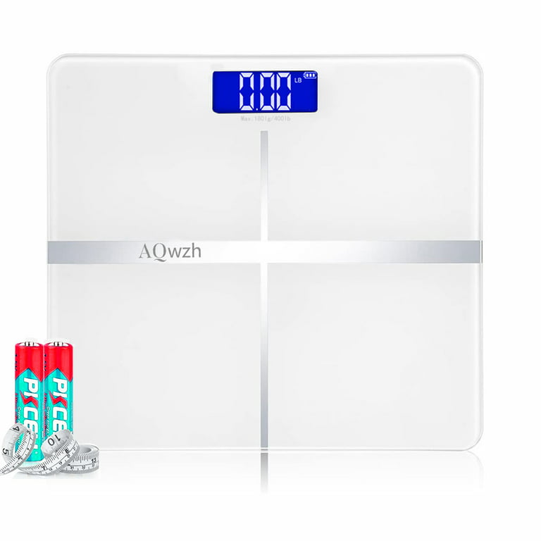 Vitafit Digital Bathroom Scales Weighing Scales with Step-On Technology,  LCD Display(Stone/kgs/lbs),Tempered Glass Silver