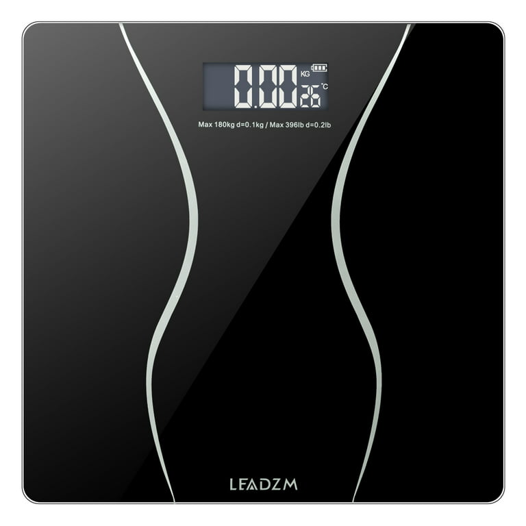 Body Weight Scale for People, Bathroom Scale with High Precision Measurements Weighing and LCD Backlit, Max Capacity 400 lbs - Black, Size: Onsize