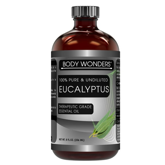 Body Wonders 100% Pure Eucalyptus Essential Oil - 8 fl oz, Therapeutic Grade Oil - Ideal for Aromatherapy | Made in USA
