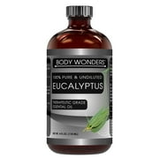 Body Wonders 100% Pure Eucalyptus Essential Oil - 8 fl oz, Therapeutic Grade Oil - Ideal for Aromatherapy | Made in USA