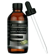 Body Wonders 100% Pure Lemongrass Essential Oil 4 Fl. oz | Best use with Oil Diffusers, Potpourri, and Wicking Fragrance Diffusers | Made in USA