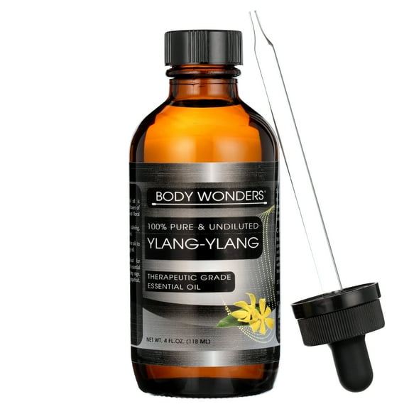 Body Wonders Ylang-Ylang Essential Oil 4 Fl. oz, Therapeutic Grade Oil - Ideal for Aromatherapy | Best use with Oil Diffusers, Potpourri, and Wicking Fragrance Diffusers