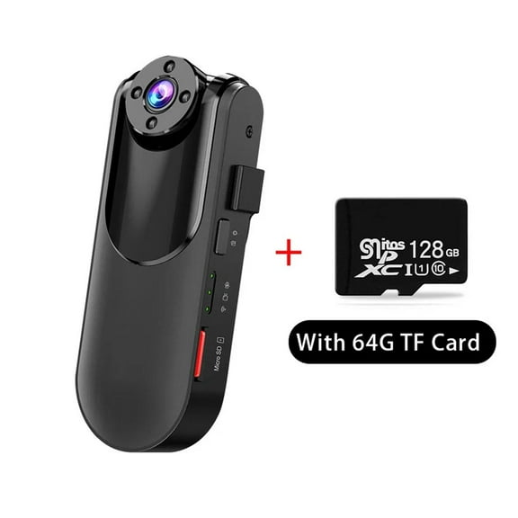 Body Worn Camera HD DVR Video Recorder Security 90 Degree Rotation Night Vision Motion Detection Mini Camcorders ,Ultra HD