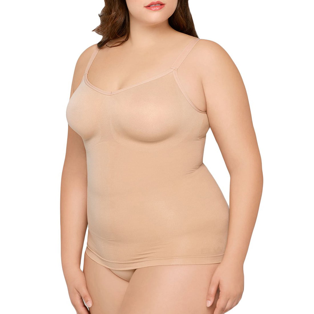 Body Wrap Women's Full Figure Firm Support Camisole, Nude, X-Large 