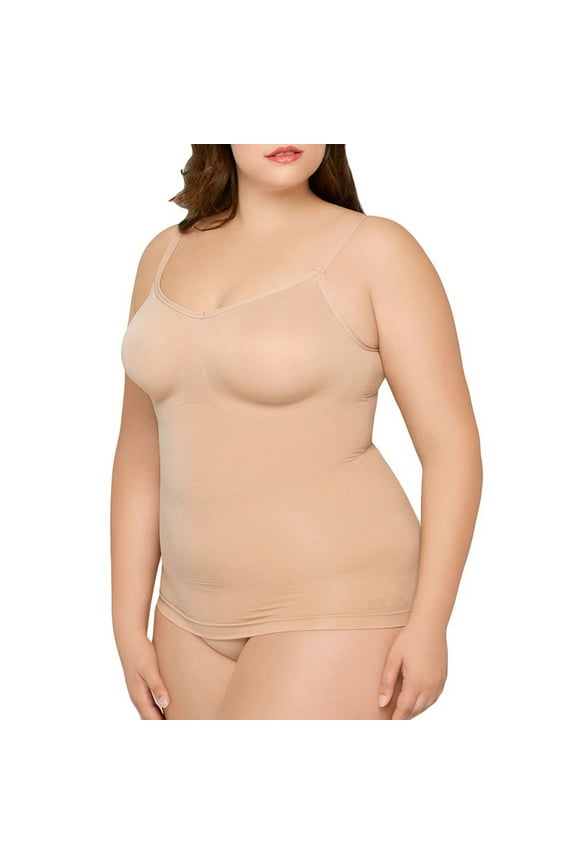 Women's Full Figure Firm Support Camisole, Nude, X-Large