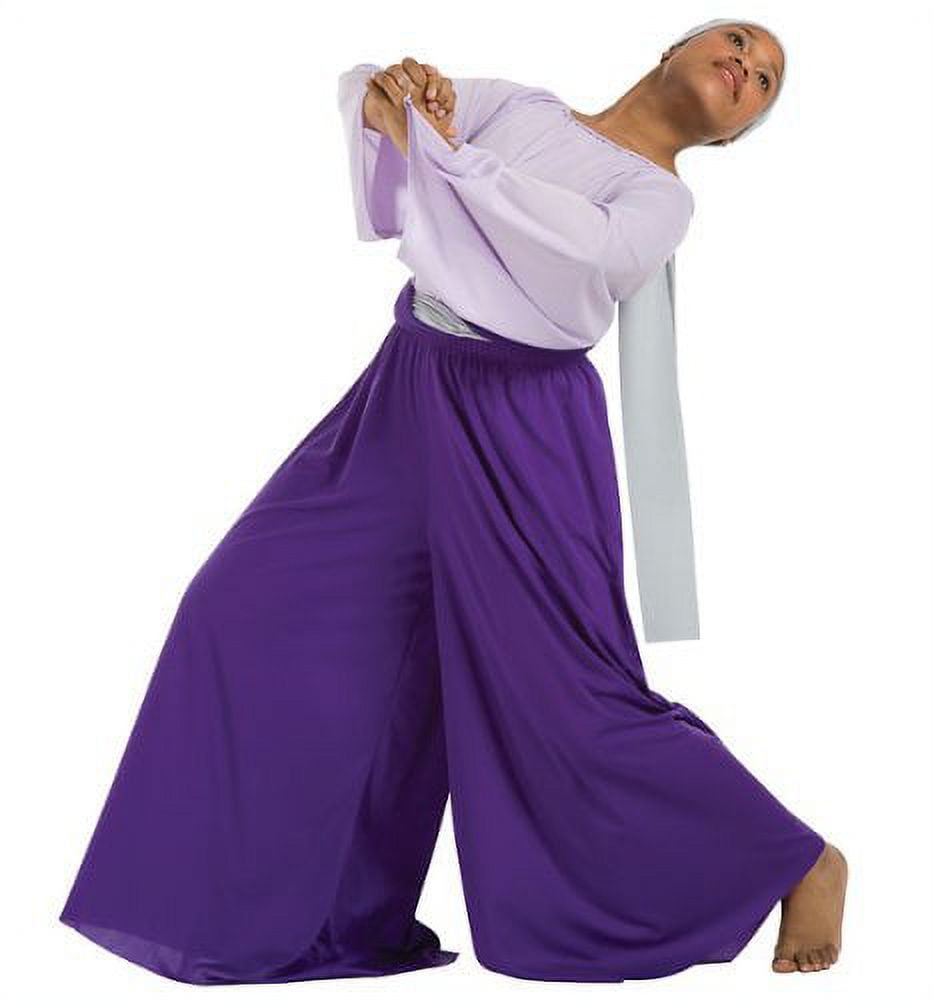White palazzo cheap dance pants