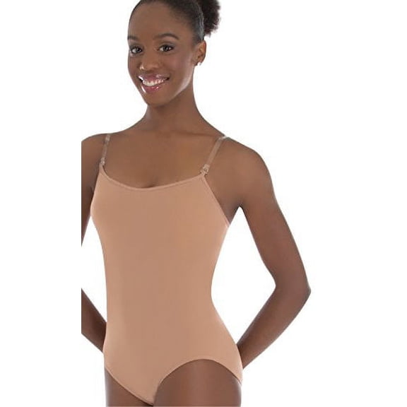 Body Wrappers Padded Bust Versatile Halter/Tank Leotard, Nude, Medium