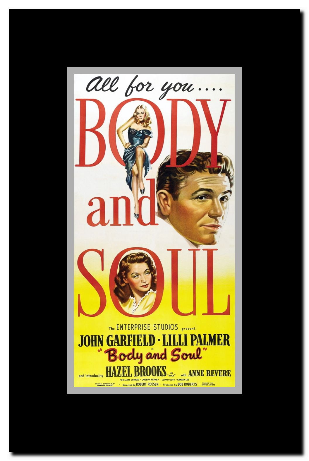 Body and Soul Framed Movie Poster
