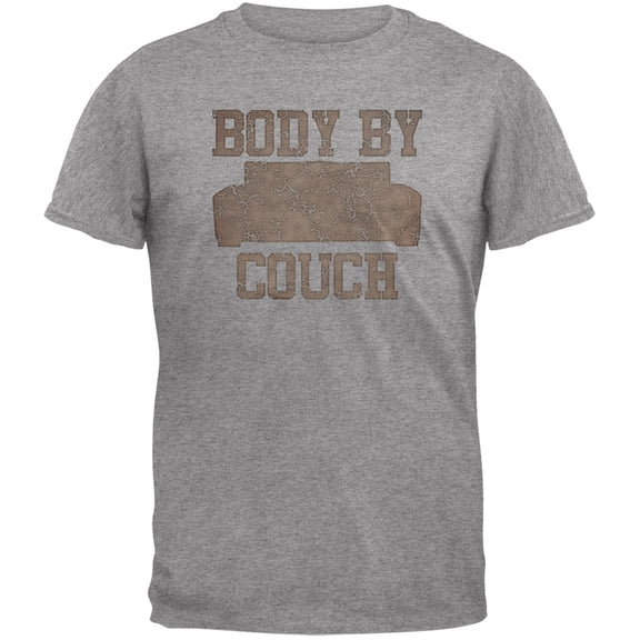 Body by Couch Heather Grey Adult T-Shirt - 2X-Large