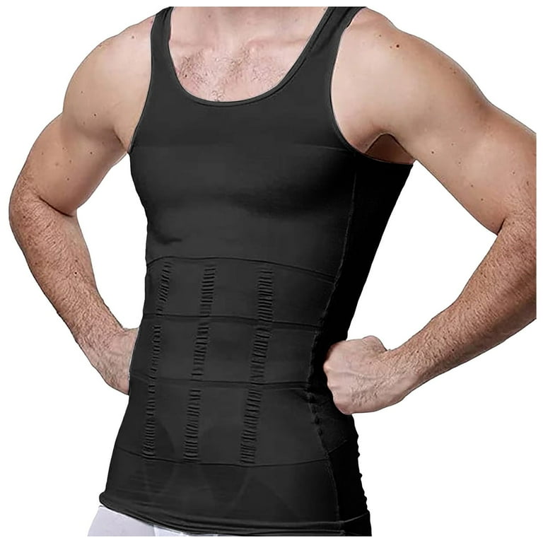 Body for Men Slimming Vest Compression Shirt Gym Workout Tank Top Abdomen Waist Trainer Walmart
