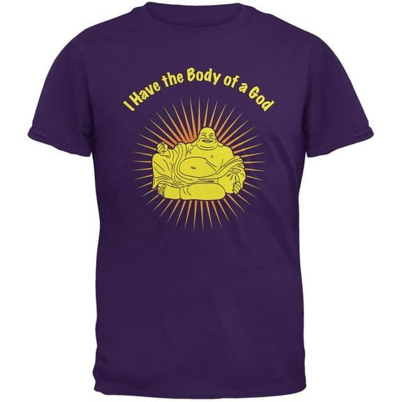 Body of a God Buddha Purple Adult T-Shirt - Medium