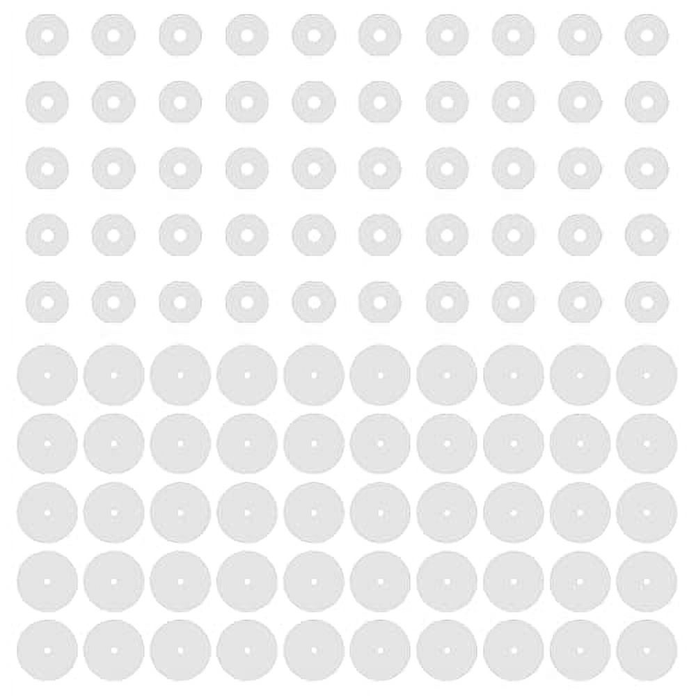 BodyAce 100pcs Clear Silicone Earrings Backs, Clear Piercing Disc for